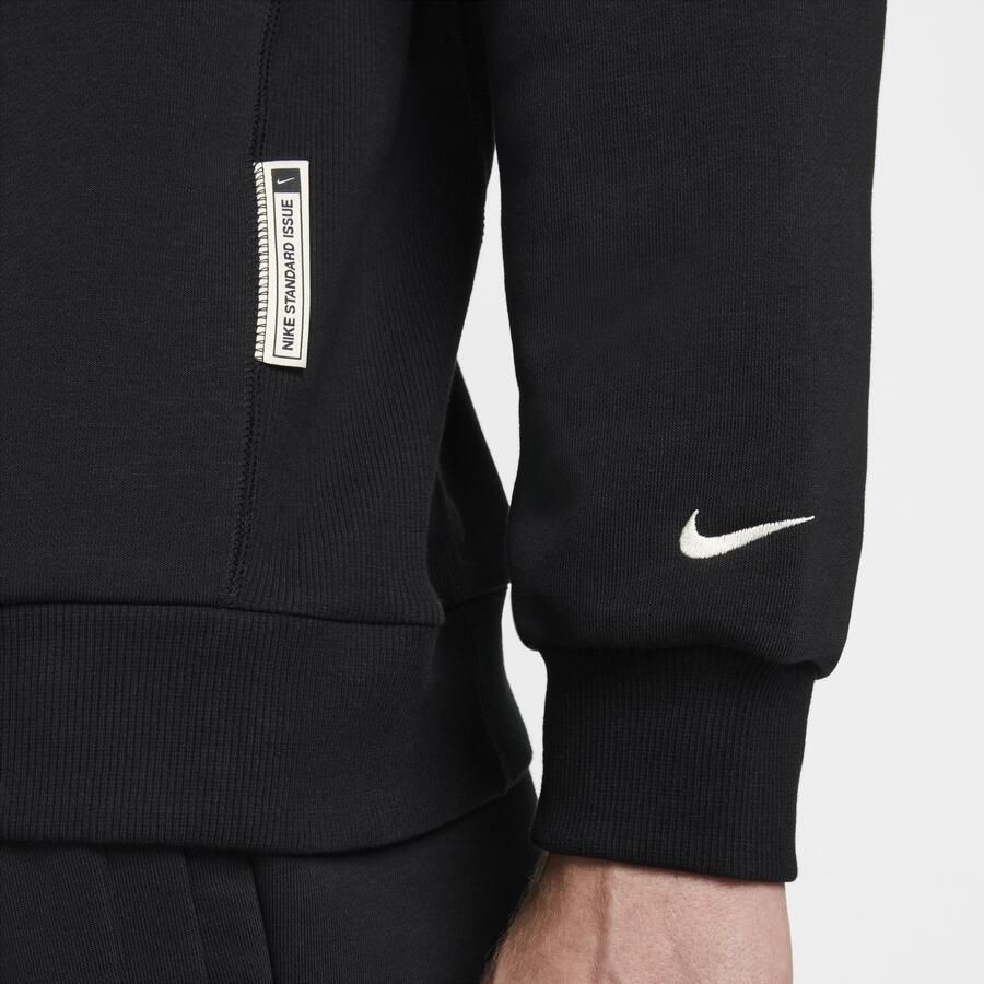 Nike Standard Issue basketbalsweatshirt met ronde hals en Dri-FIT voor heren Zwart - Foto 2