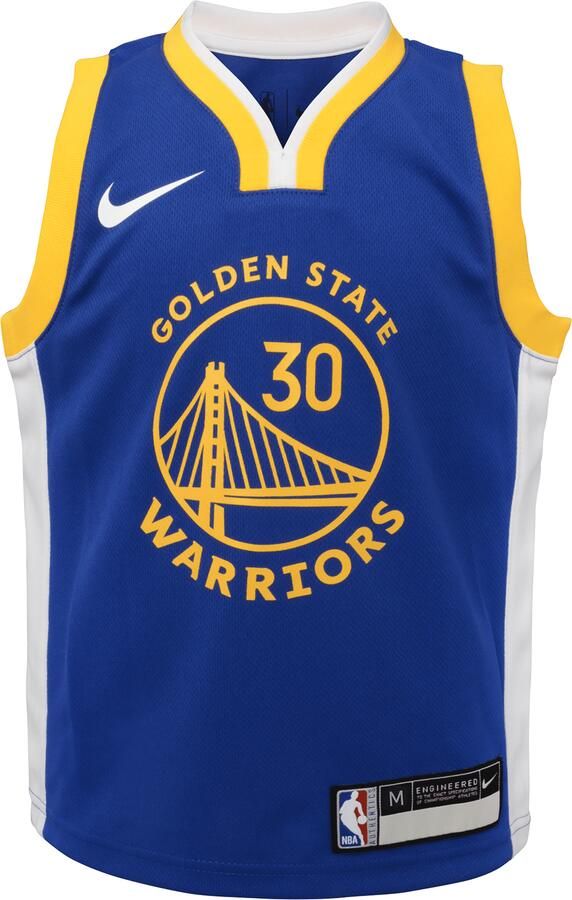 Nike Stephen Curry Golden State Warriors 2022 2023 Icon set met NBA-jersey en -shorts voor kleuters (jongens) Blauw - Foto 2