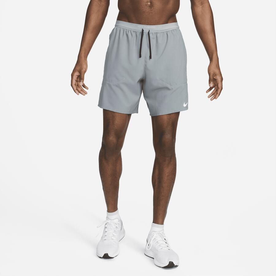 Nike Stride Dri-FIT 2-in-1 hardloopshorts voor heren (18 cm) Grijs - Foto 2