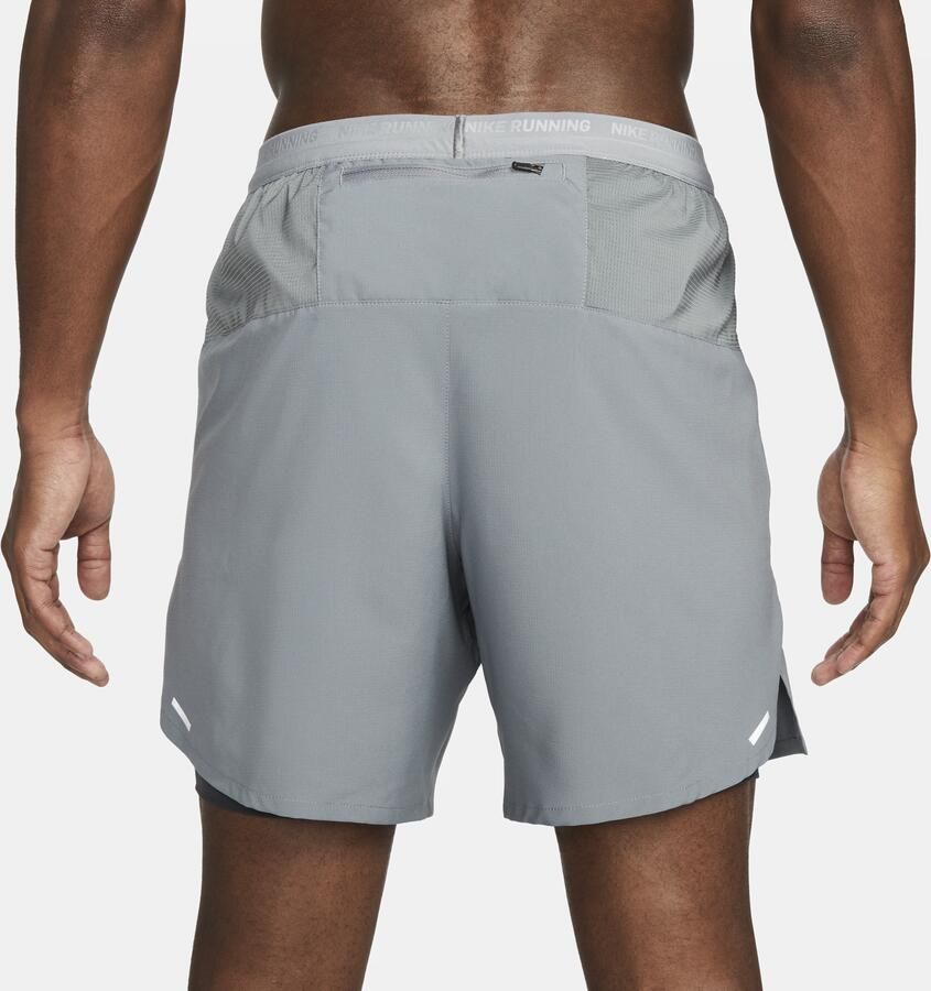 Nike Stride Dri-FIT 2-in-1 hardloopshorts voor heren (18 cm) Grijs - Foto 3