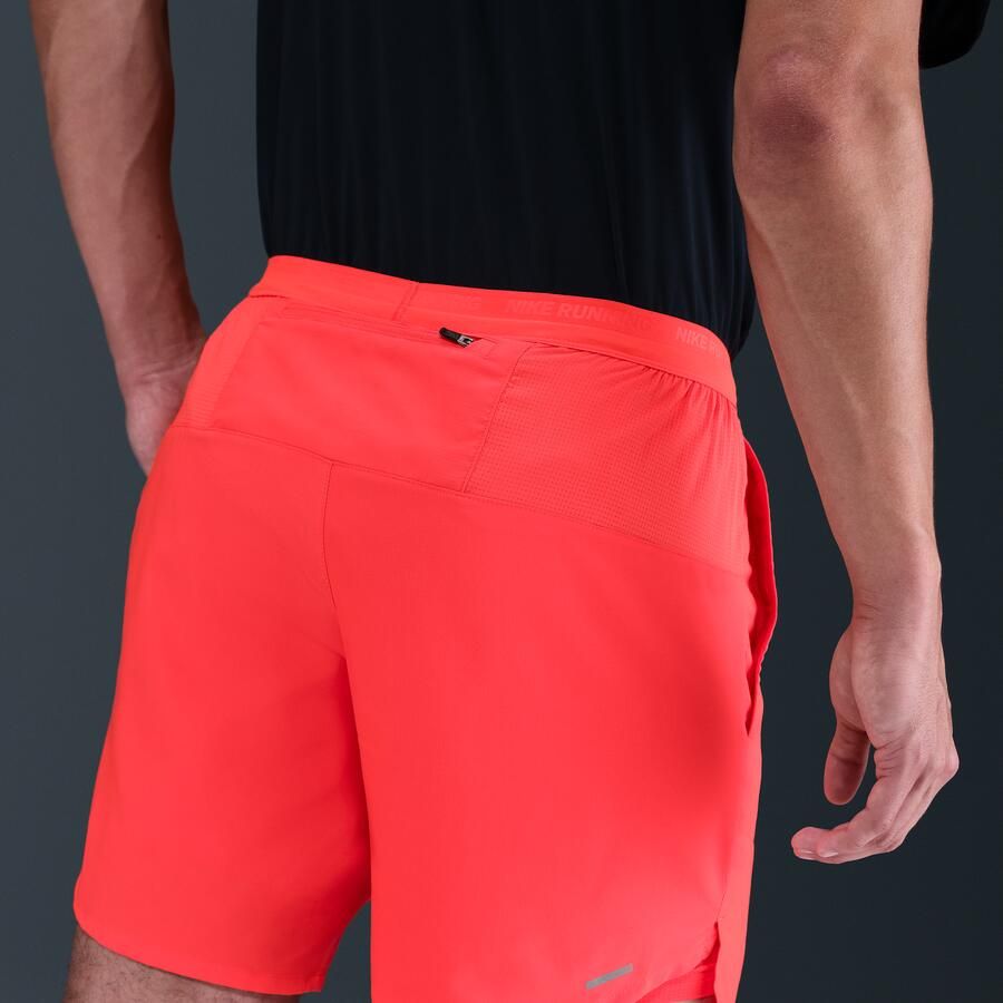 Nike Stride Dri-FIT 2-in-1 hardloopshorts voor heren (18 cm) Rood - Foto 2