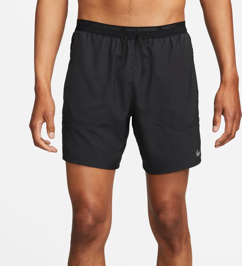 Nike Stride Dri-FIT 2-in-1 hardloopshorts voor heren (18 cm) Zwart
