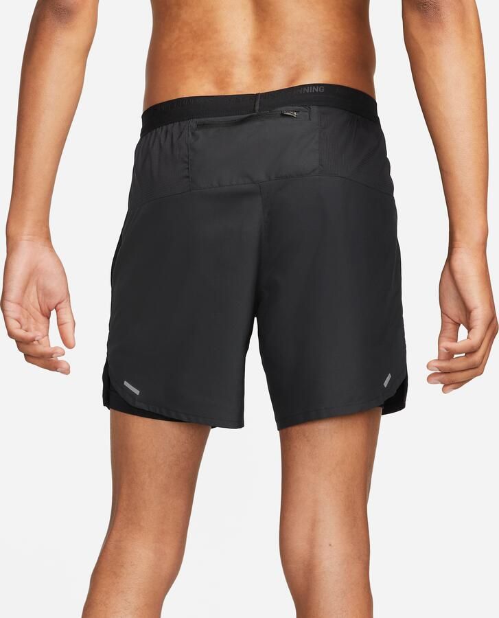 Nike Stride Dri-FIT 2-in-1 hardloopshorts voor heren (18 cm) Zwart - Foto 2