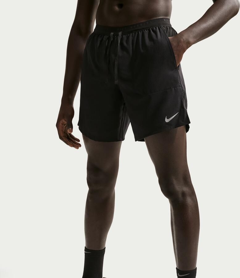 Nike Stride Dri-FIT 2-in-1 hardloopshorts voor heren (18 cm) Zwart - Foto 2