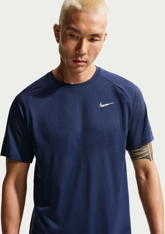 Nike Stride Dri-FIT ADV hardlooptop met korte mouwen voor heren Blauw - Foto 4