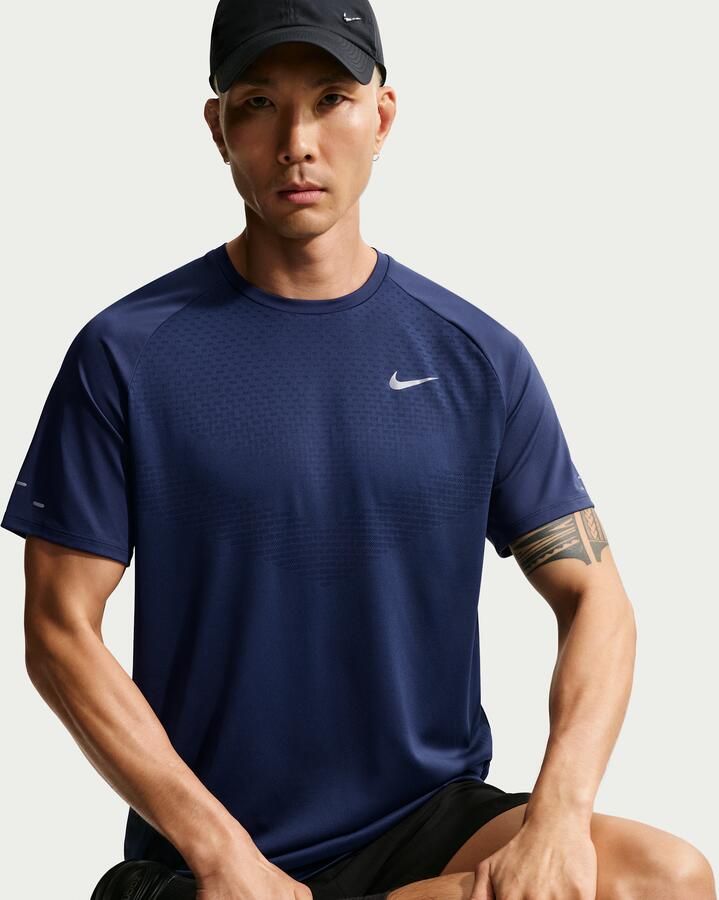 Nike Stride Dri-FIT ADV hardlooptop met korte mouwen voor heren Blauw - Foto 2