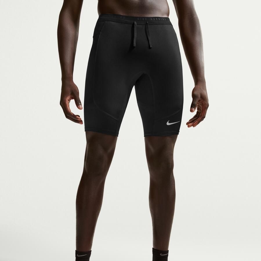 Nike Stride Dri-FIT Halflange hardlooptights voor heren Zwart