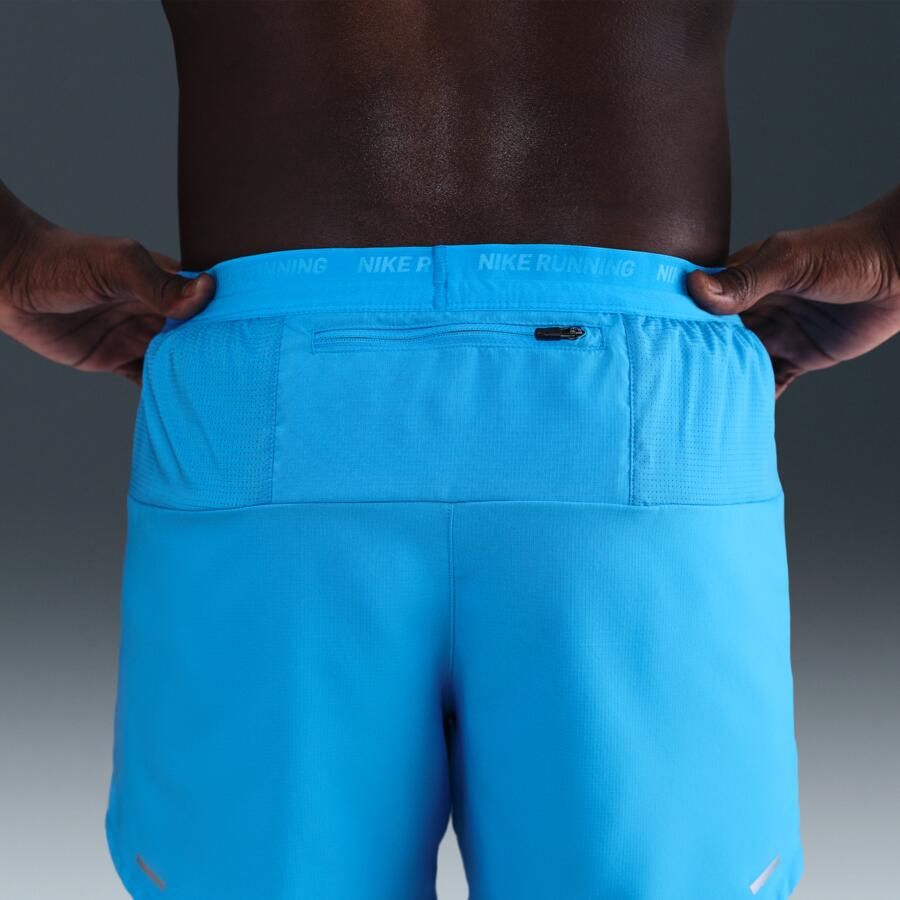 Nike Stride Dri-FIT hardloopshorts met binnenbroek voor heren (13 cm) Blauw - Foto 2