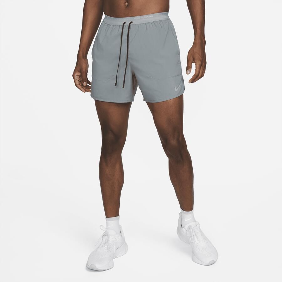 Nike Stride Dri-FIT hardloopshorts met binnenbroek voor heren (13 cm) Grijs - Foto 3