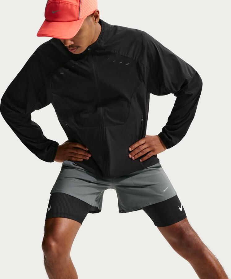 Nike Stride Dri-FIT hardloopshorts met binnenbroek voor heren (13 cm) Grijs - Foto 2