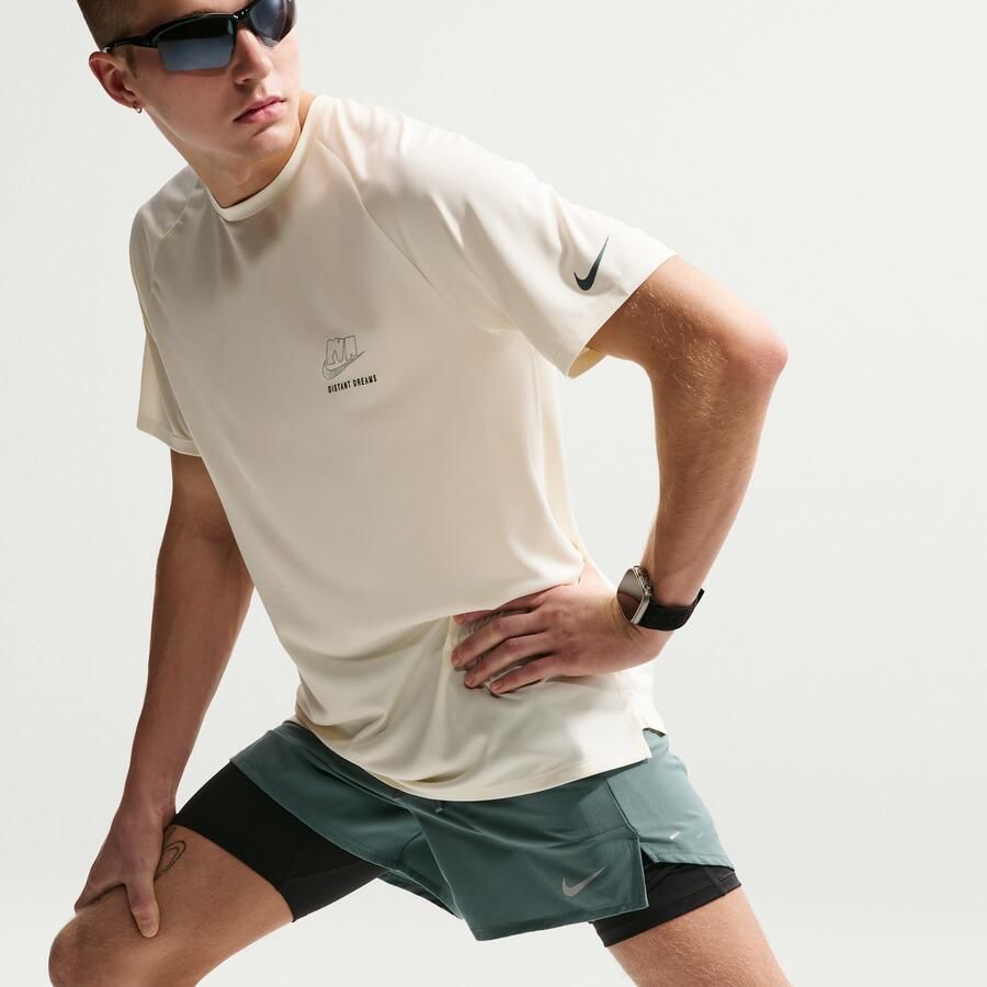 Nike Stride Dri-FIT hardloopshorts met binnenbroek voor heren (13 cm) Grijs - Foto 4