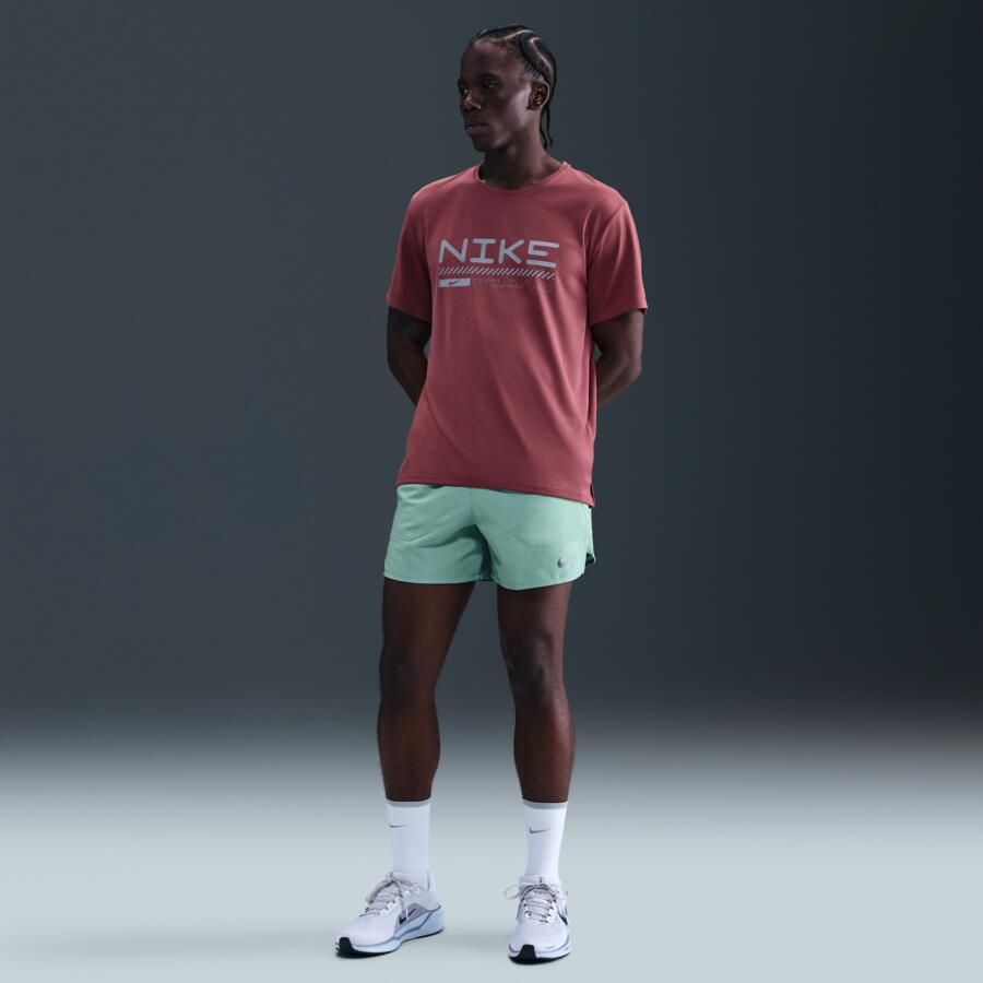 Nike Stride Dri-FIT hardloopshorts met binnenbroek voor heren (13 cm) Groen - Foto 4