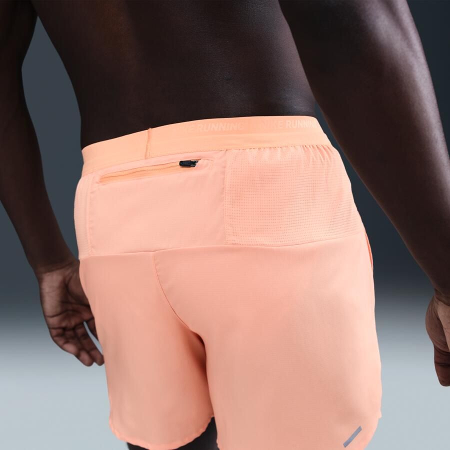 Nike Stride Dri-FIT hardloopshorts met binnenbroek voor heren (13 cm) Oranje - Foto 2