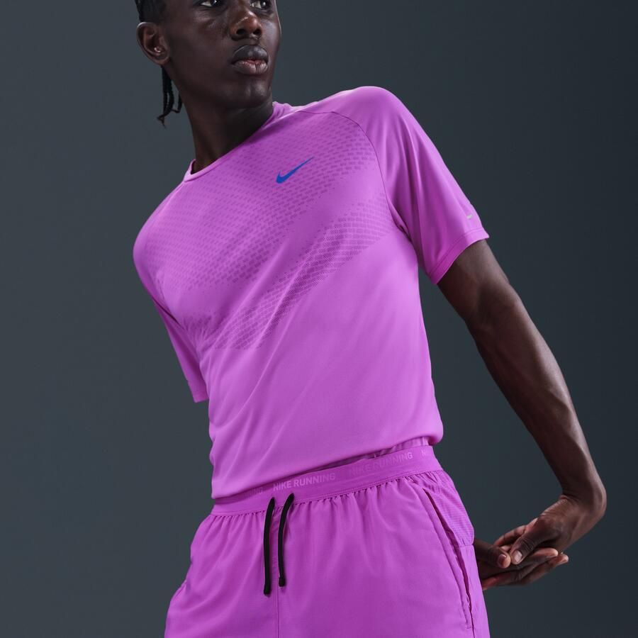 Nike Stride Dri-FIT hardloopshorts met binnenbroek voor heren (13 cm) Paars
