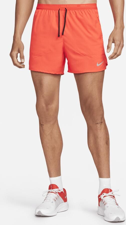 Nike Stride Dri-FIT hardloopshorts met binnenbroek voor heren (13 cm) Rood - Foto 4