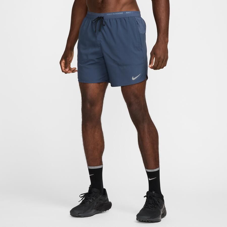 Nike Stride Dri-FIT hardloopshorts met binnenbroek voor heren (18 cm) Blauw - Foto 4