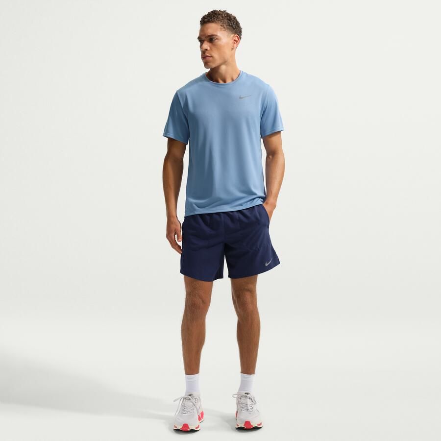 Nike Stride Dri-FIT hardloopshorts met binnenbroek voor heren (18 cm) Blauw - Foto 4