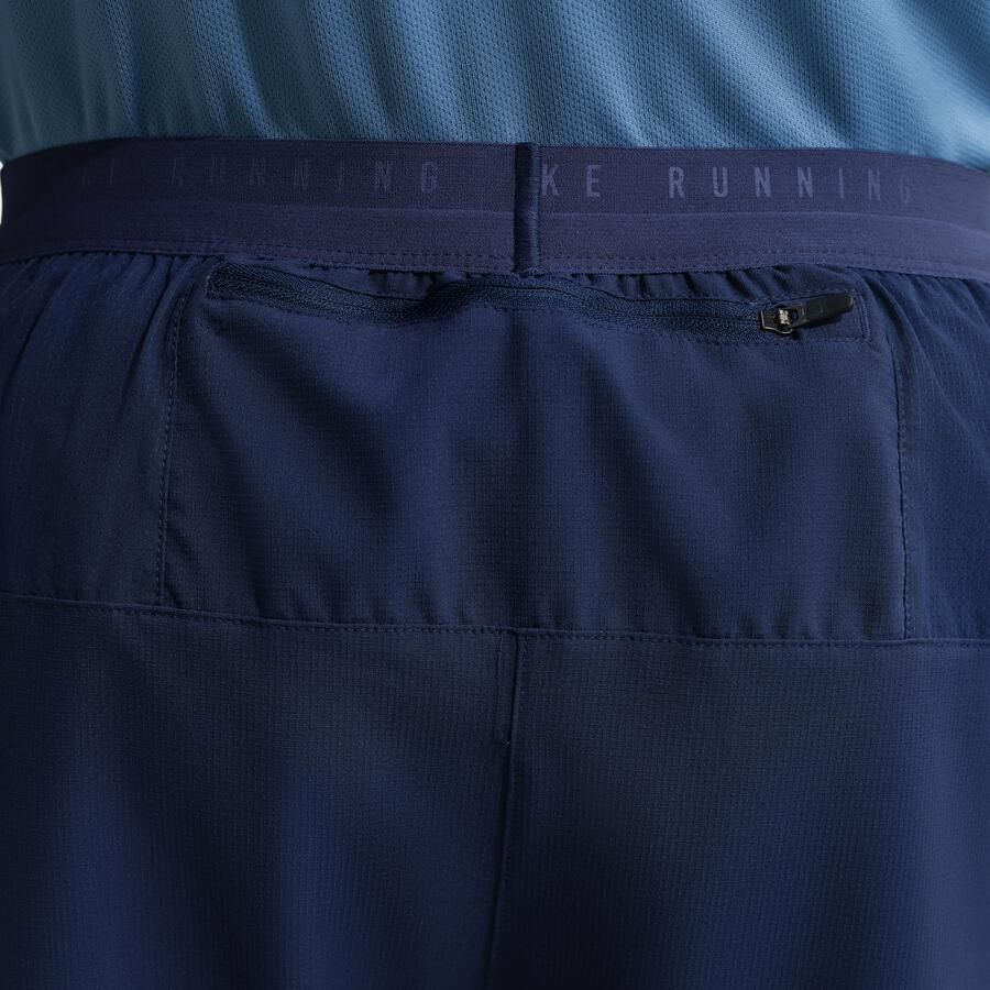 Nike Stride Dri-FIT hardloopshorts met binnenbroek voor heren (18 cm) Blauw