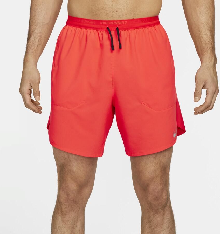 Nike Stride Dri-FIT hardloopshorts met binnenbroek voor heren (18 cm) Rood - Foto 3