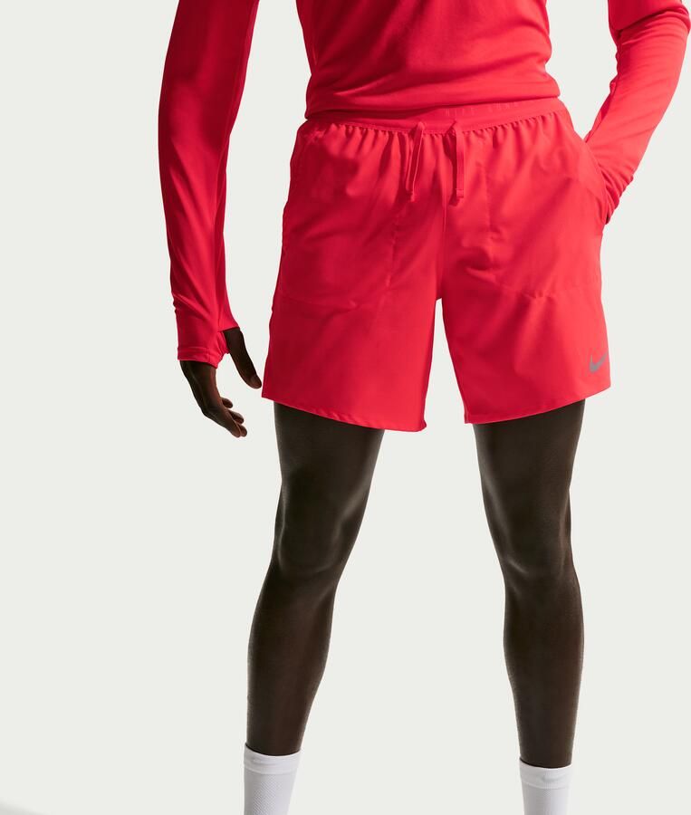 Nike Stride Dri-FIT hardloopshorts met binnenbroek voor heren (18 cm) Rood - Foto 2