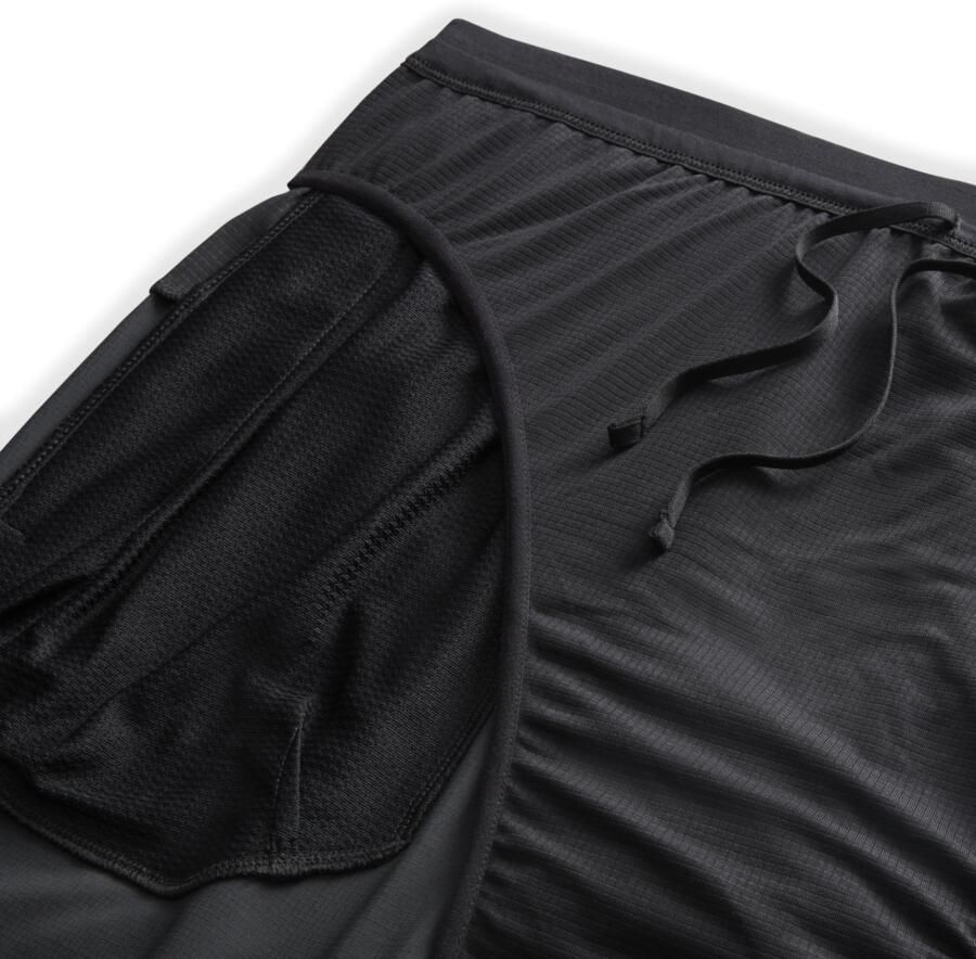 Nike Stride Dri-FIT hardloopshorts met binnenbroek voor heren (18 cm) Zwart - Foto 2
