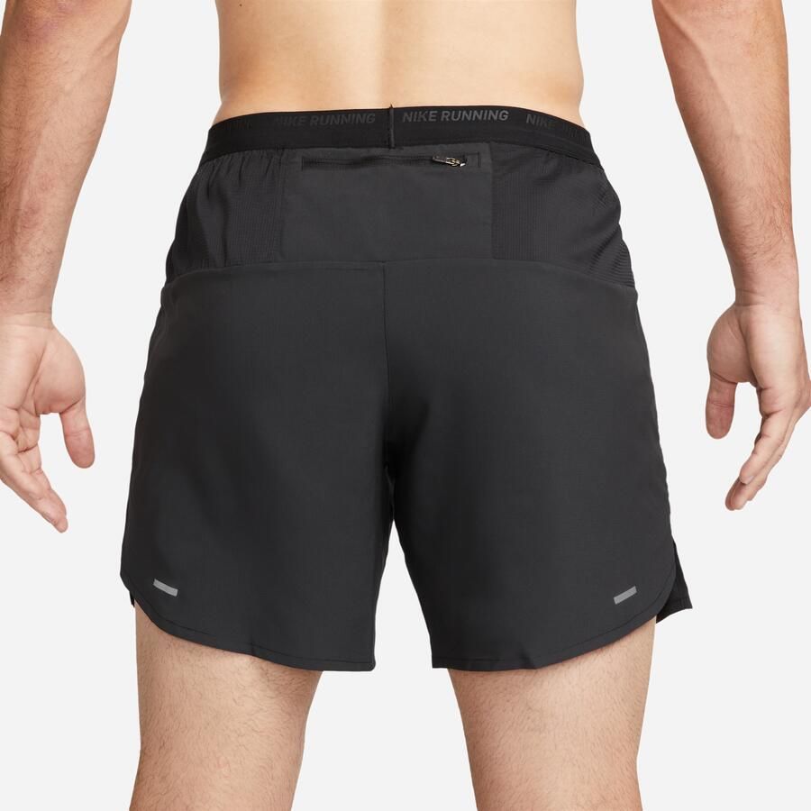 Nike Stride Dri-FIT hardloopshorts met binnenbroek voor heren (18 cm) Zwart - Foto 3