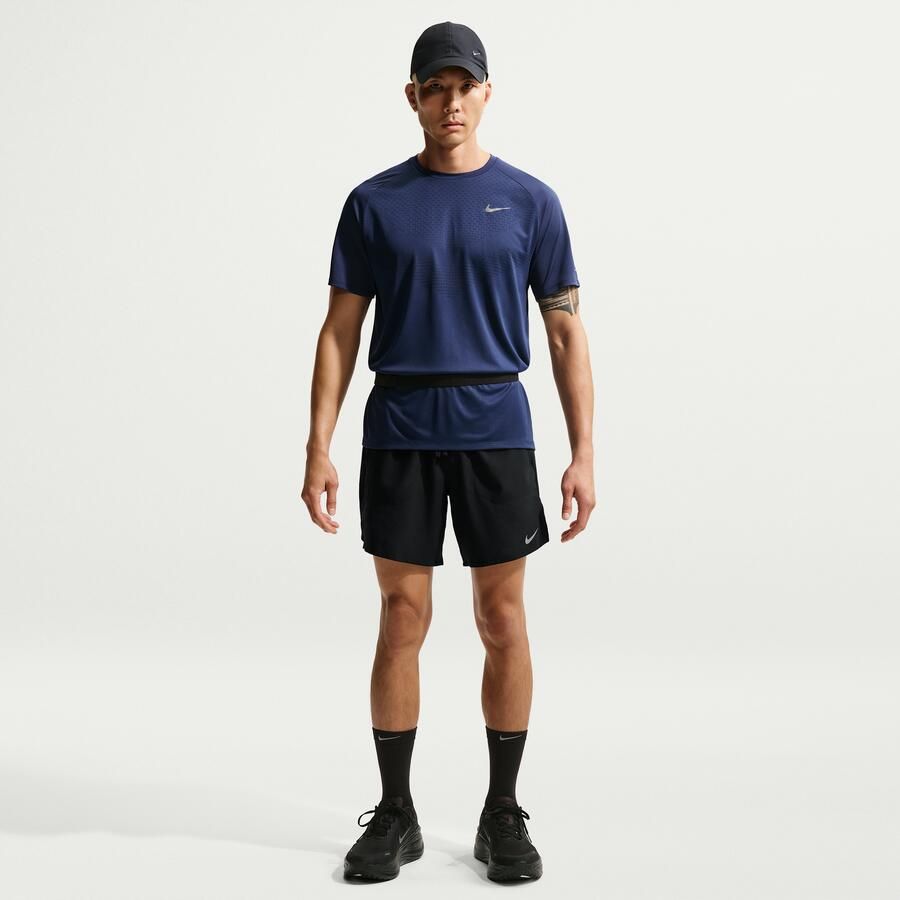 Nike Stride Dri-FIT hardloopshorts met binnenbroek voor heren (18 cm) Zwart
