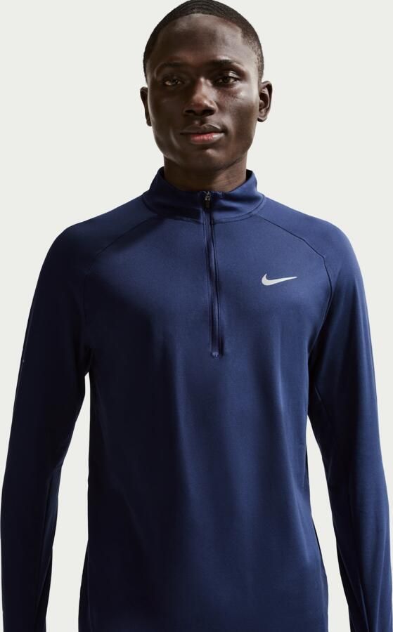 Nike Stride Dri-FIT hardlooptop met korte rits voor heren Blauw - Foto 4