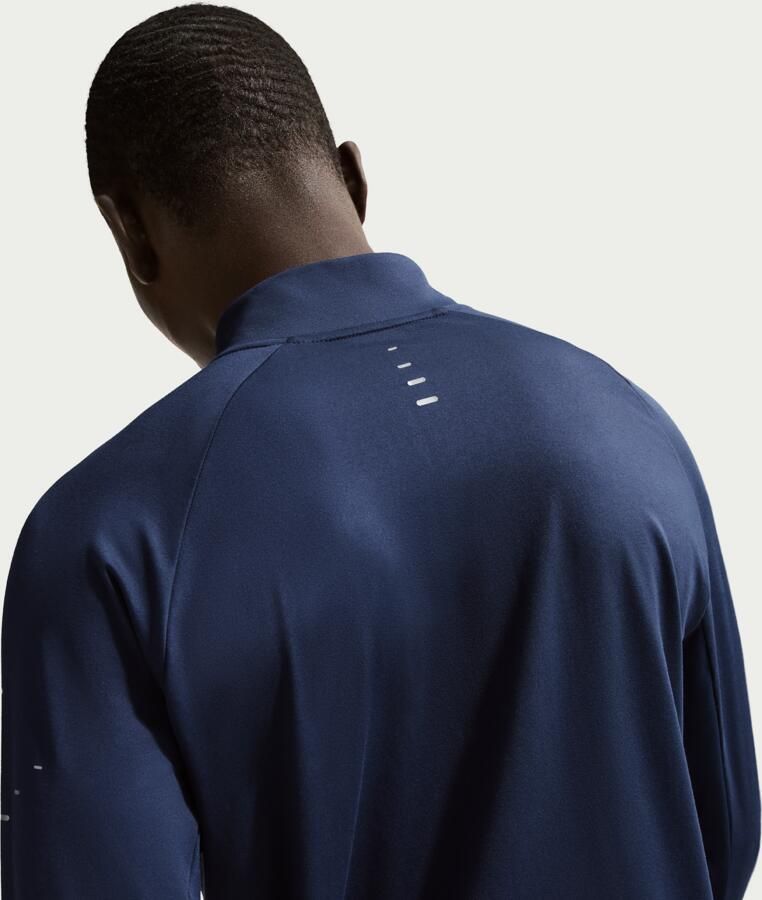 Nike Stride Dri-FIT hardlooptop met korte rits voor heren Blauw - Foto 3