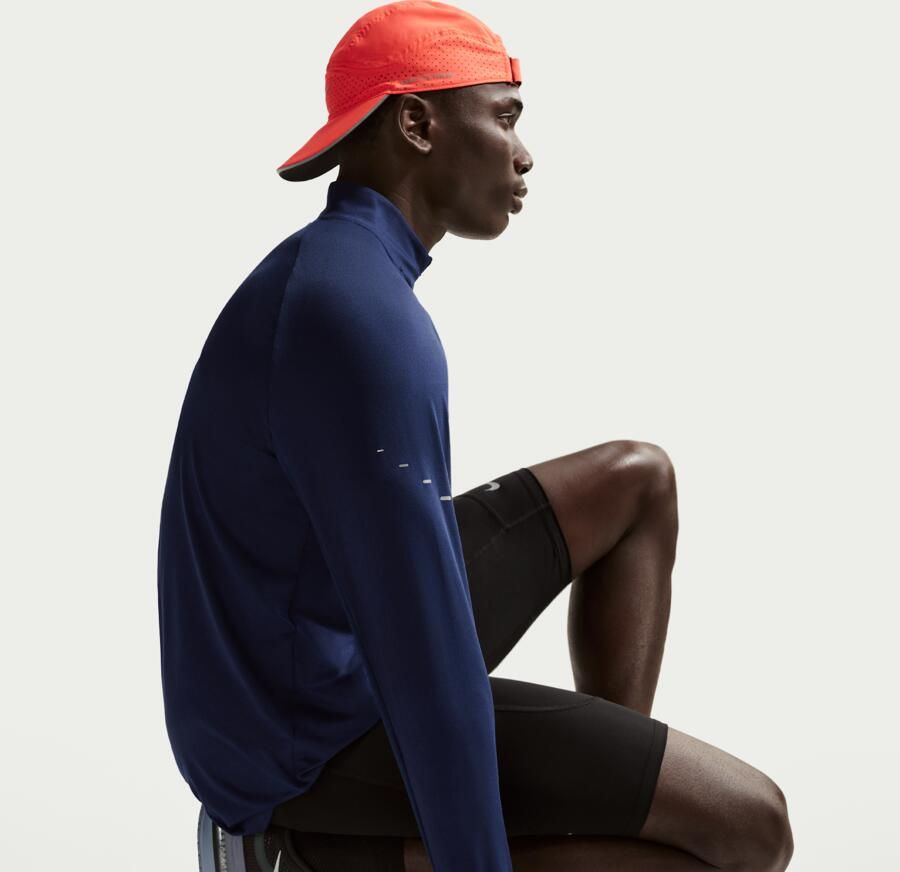 Nike Stride Dri-FIT hardlooptop met korte rits voor heren Blauw - Foto 2