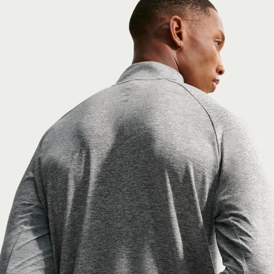 Nike Stride Dri-FIT hardlooptop met korte rits voor heren Grijs - Foto 2