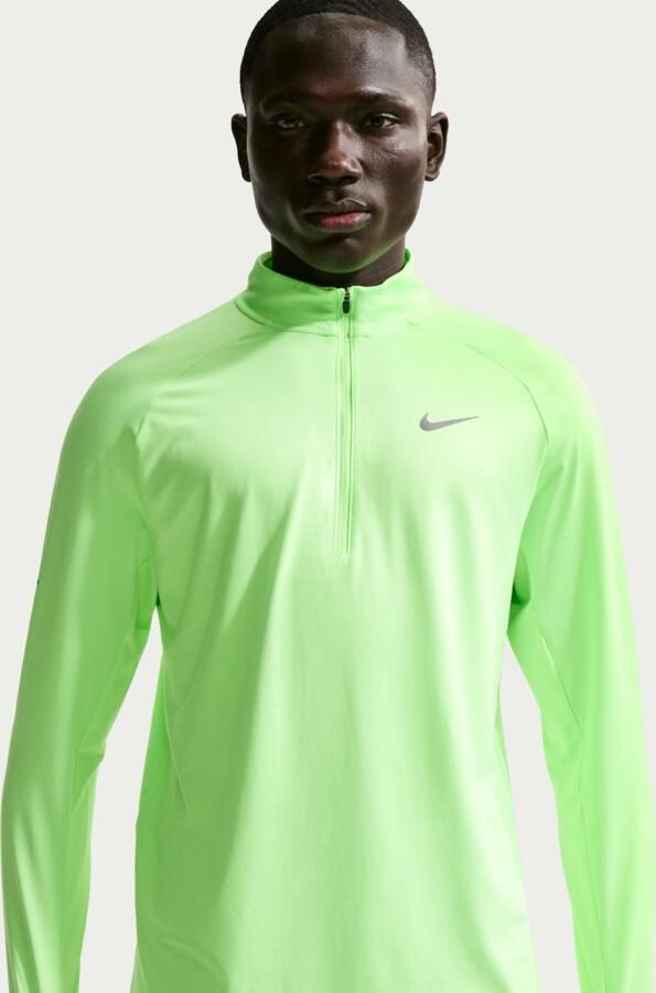 Nike Stride Dri-FIT hardlooptop met korte rits voor heren Groen - Foto 4