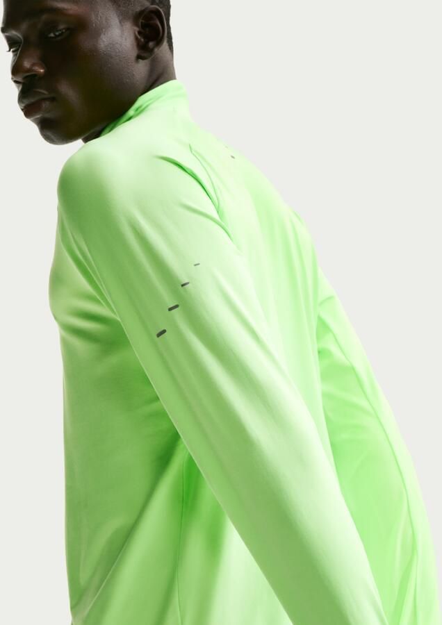 Nike Stride Dri-FIT hardlooptop met korte rits voor heren Groen - Foto 3