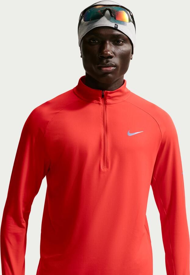 Nike Stride Dri-FIT hardlooptop met korte rits voor heren Rood - Foto 4