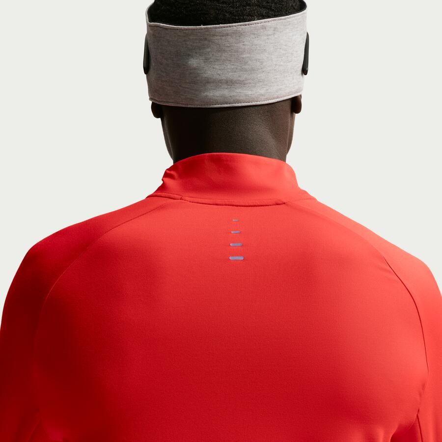 Nike Stride Dri-FIT hardlooptop met korte rits voor heren Rood