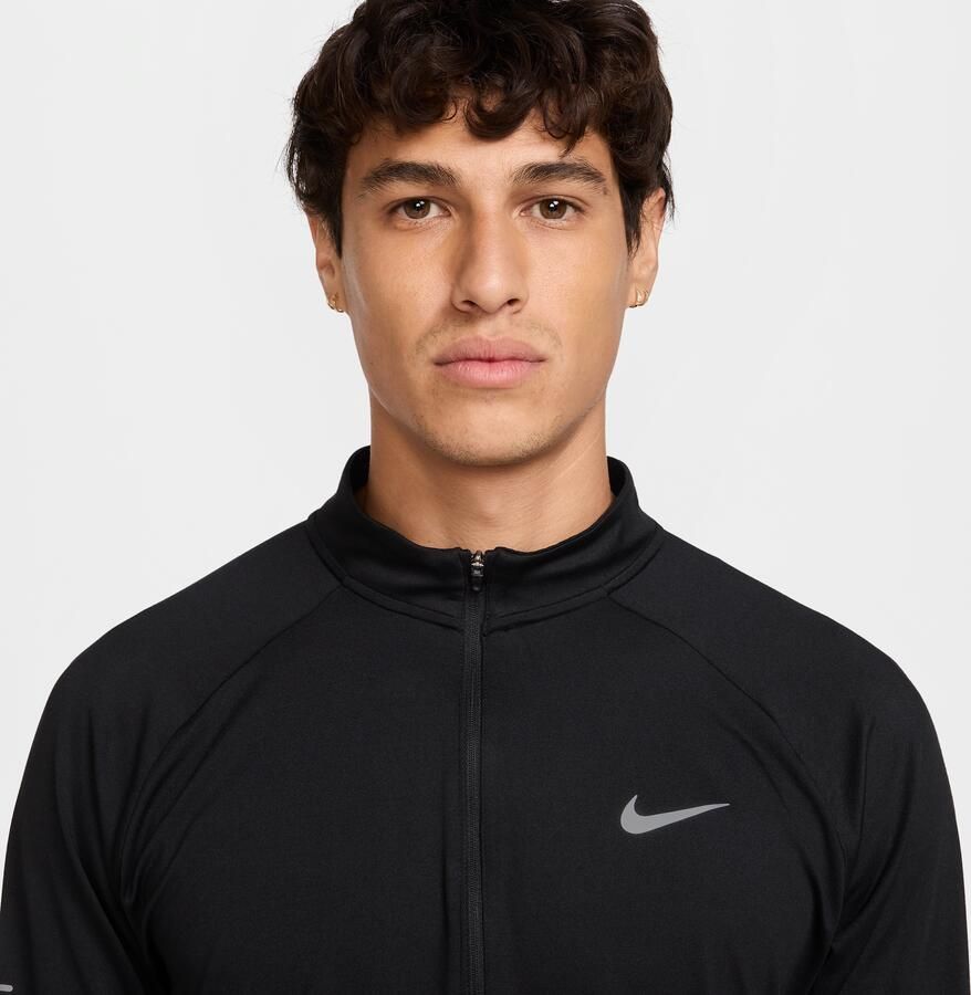 Nike Stride Dri-FIT hardlooptop met korte rits voor heren Zwart - Foto 3