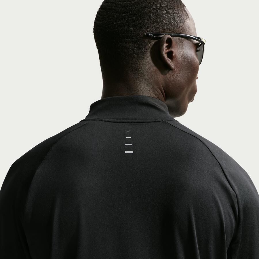 Nike Stride Dri-FIT hardlooptop met korte rits voor heren Zwart - Foto 3