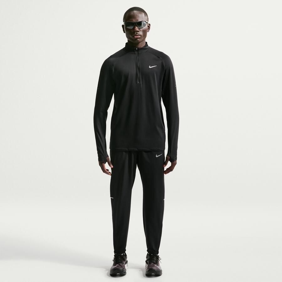 Nike Stride Dri-FIT hardlooptop met korte rits voor heren Zwart - Foto 4