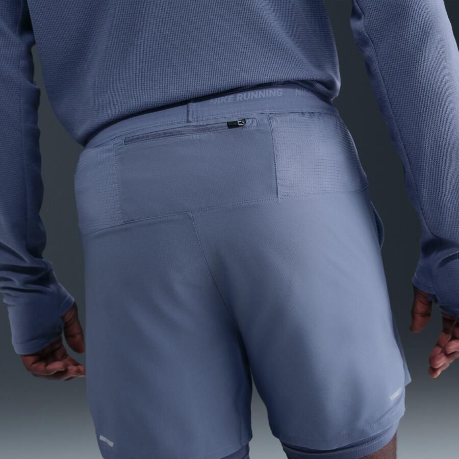 Nike Stride Dri-FIT hybride hardloopshorts voor heren (13 cm) Blauw - Foto 2