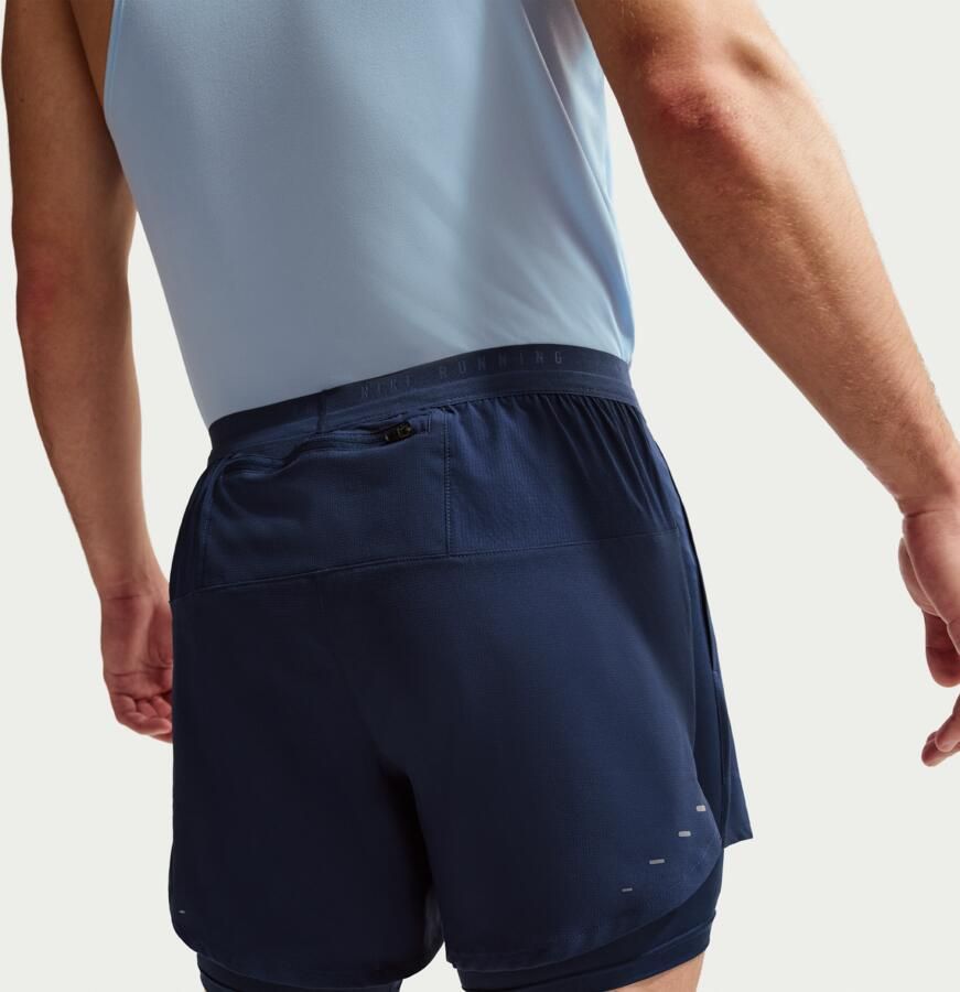 Nike Stride Dri-FIT hybride hardloopshorts voor heren (13 cm) Blauw - Foto 2