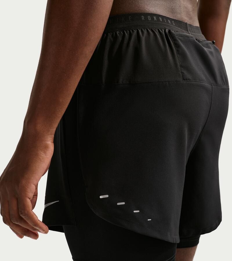 Nike Stride Dri-FIT hybride hardloopshorts voor heren (13 cm) Zwart - Foto 3