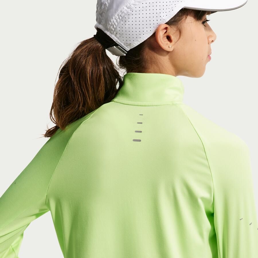 Nike Stride Dri-FIT top met halflange ritssluiting voor kinderen Groen
