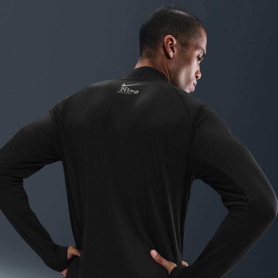 Nike Stride Dri-FIT UV-hardlooptop met halflange rits voor heren Zwart - Foto 2