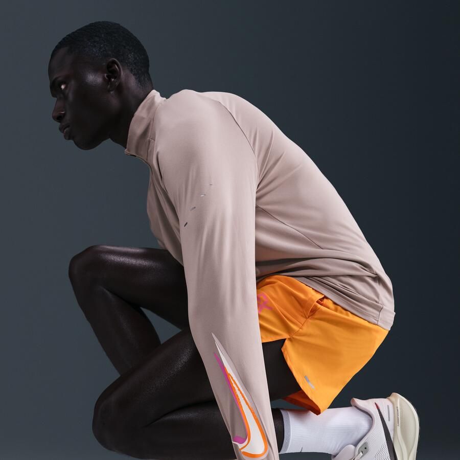 Nike Stride 'Eliud Kipchoge' Dri-FIT hardlooptop met korte rits voor heren Bruin - Foto 2