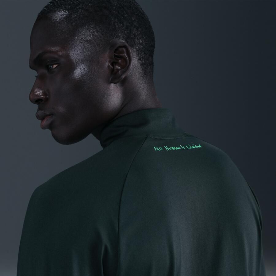 Nike Stride 'Eliud Kipchoge' Dri-FIT hardlooptop met korte rits voor heren Groen