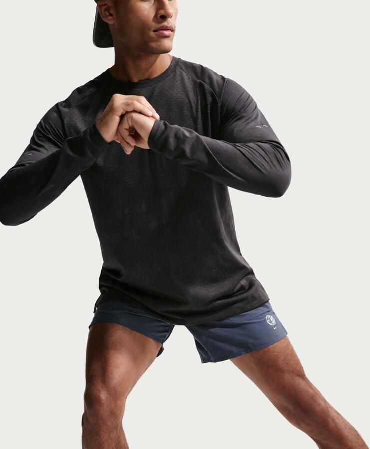 Nike Stride hardloopshorts met binnenbroek en reflecterende accenten voor heren (13 cm) Blauw - Foto 2