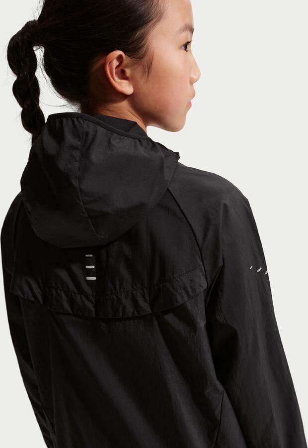 Nike Stride repel trainingsjack met uv-bescherming voor kids Zwart - Foto 3