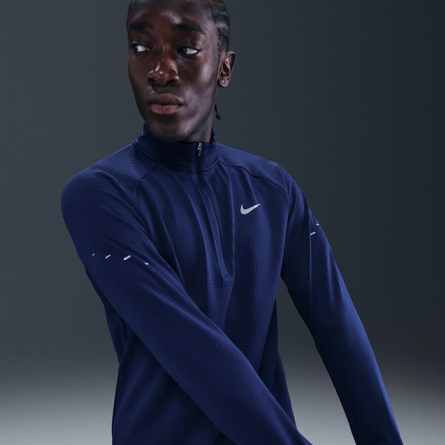 Nike Stride Therma-FIT Repel hardlooptop met halflange rits voor de winter voor heren Blauw - Foto 4