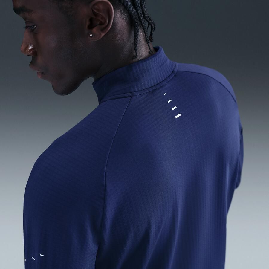 Nike Stride Therma-FIT Repel hardlooptop met halflange rits voor de winter voor heren Blauw