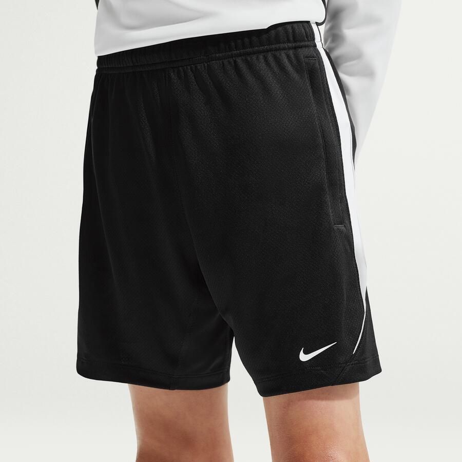 Nike Strike Dri-FIT-voetbalshort voor kids Zwart